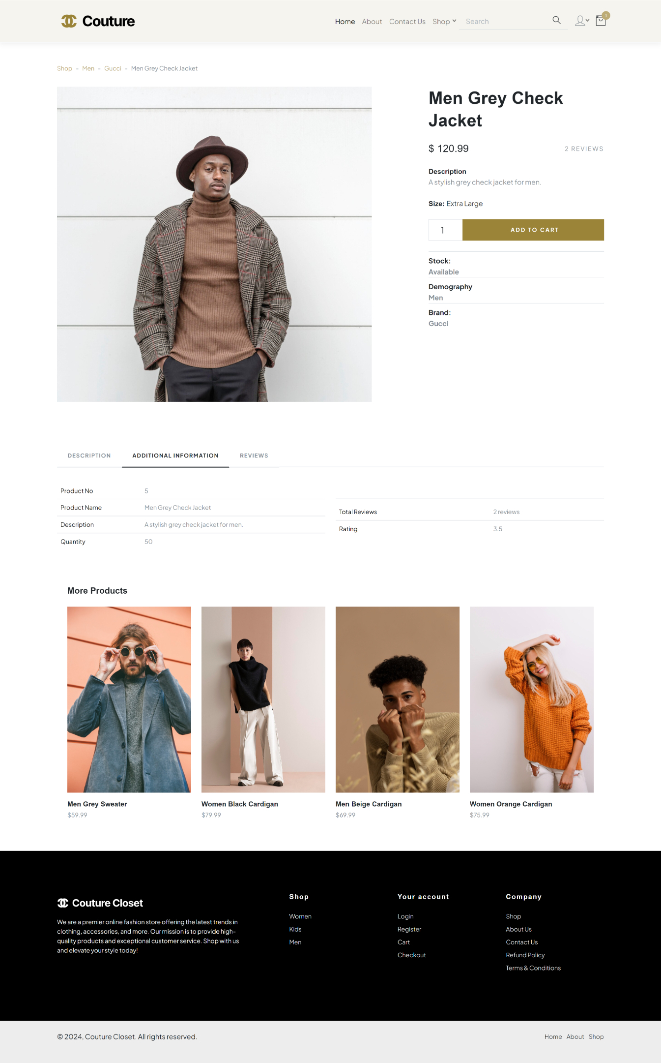 E-Commerce Product Detail Page
