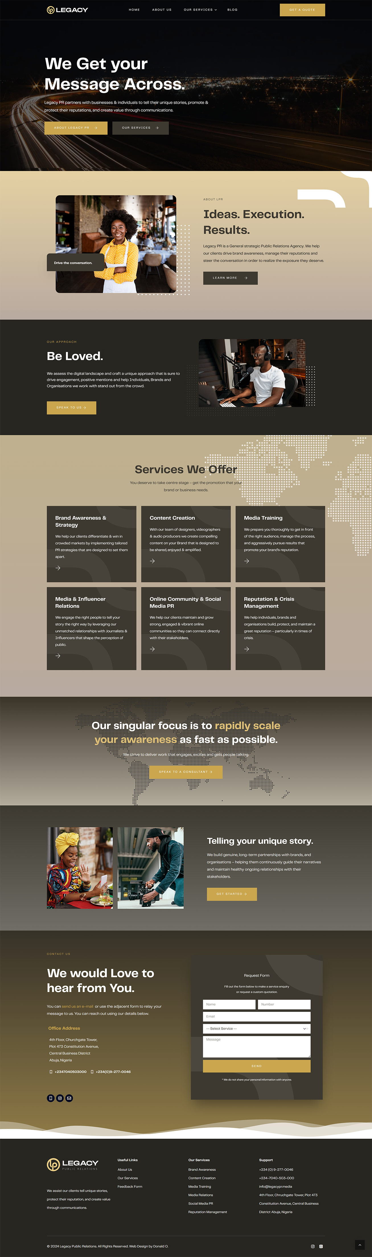 Legacy Media PR Landing Page